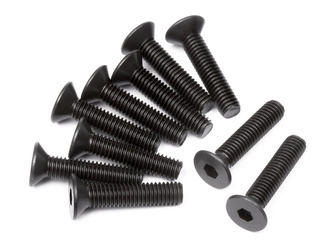 FLAT HEAD SCREW M3x14mm (HEX SOCKET/10pcs) #100556