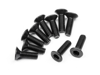 Flat Head Screw M2.5X8Mm (Hex Socket/10Pcs) #113719