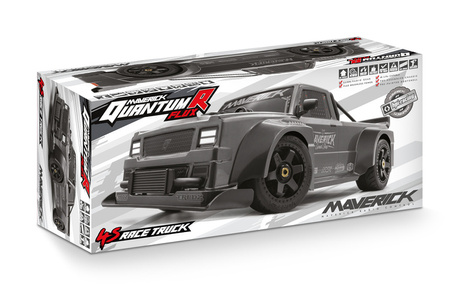 Samochód zdalnie sterowany RC #150351 QuantumR Flux 4S 1/8 4WD Race Truck - Grey Model Auto RC