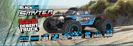 Samochód zdalnie sterowany RC #540252 Smyter MT Turbo 1/12 4WD 3S Brushless - Blue Model Auto RC