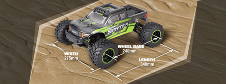Samochód zdalnie sterowany RC #540225 Smyter MT 1/12 4WD Electric Monster Truck - Yellow Model Auto RC