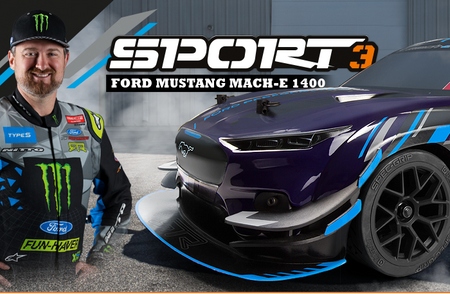 Samochód zdalnie sterowany RC #160530 Sport 3 Ford Mustang Mach-E 1400 Blue Model Auto RC