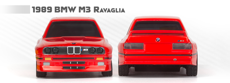 Samochód zdalnie sterowany RC #160990 nano-TTR 1989 BMW M3 E30 Ravaglia Red Model Auto RC