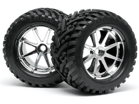 Mounted Goliath Tire 178X97Mm On Blast Wheel Crm #4727