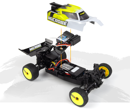 Samochód zdalnie sterowany RC #150850 Maverick Microbe 1/24th Buggy – Yellow Model RC Auto