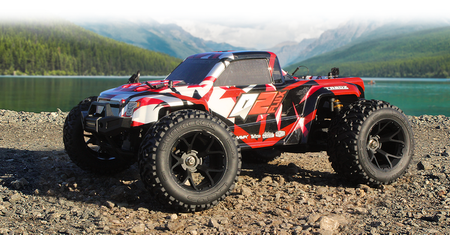 Samochód zdalnie sterowany RC #150405 Quantum2 MT Flux 1/10th Monster Truck - Red Model Auto RC