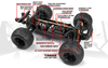 Samochód zdalnie sterowany RC #150405 Quantum2 MT Flux 1/10th Monster Truck - Red Model Auto RC