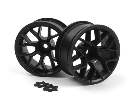 RTR WHEEL 26MM BLACK (6MM OFFSET/2PCS) #160400