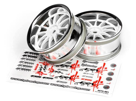 WORK XSA 02C WHEEL 26mm CHROME/WHITE (3mm OFFSET)