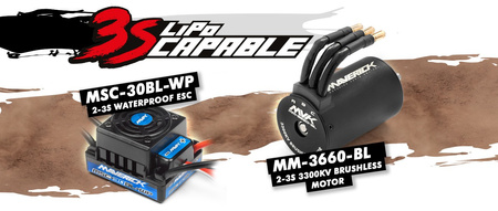 Samochód zdalnie sterowany RC #150208 Quantum XT Flux 80A 1/10 4WD Truck - Silver Model Auto RC