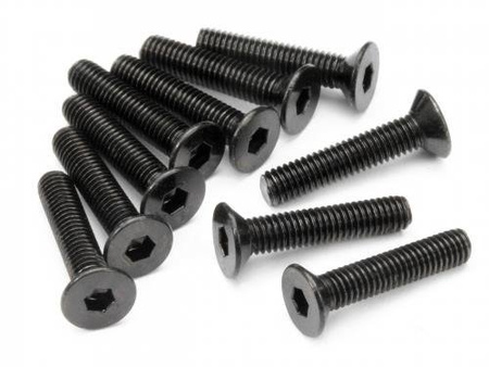 FLAT HEAD SCREW M3x15mm (HEX SOCKET/10pcs) #Z085