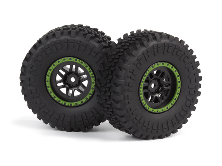 Assembled Wheel & Tyre (Green/2pcs) #150736