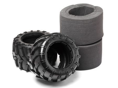 #MV24106 Tyres w/Inserts 2 Pcs (Blackout MT)