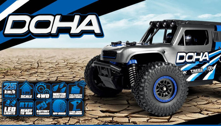 Samochód zdalnie sterowany RC #150700 Maverick Doha 1/20 4WD Electric Truck - Blue Model Auto RC