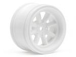 Vintage 8 Spoke Wheel 31Mm White 6Mm Offset