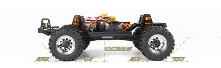 Samochód zdalnie sterowany RC #160801 Venture18 1985 Toyota Hilux SR5 - Red Model Auto RC