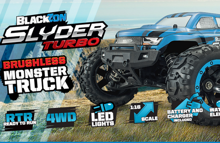 Samochód zdalnie sterowany RC #540201 Slyder MT Turbo 1/16 4WD 2S Brushless - Blue Model Auto RC
