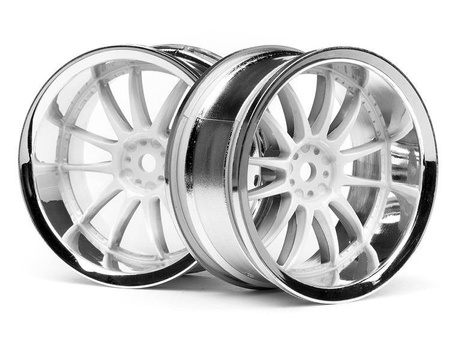 WORK XSA 02C WHEEL 26mm CHROME/WHITE (6mm OFFSET)