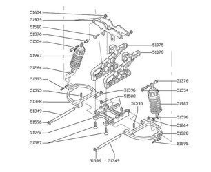 SHOCK ABSORBERS FRONT END Junior (blue spring)