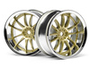 WORK XSA 02C WHEEL 26mm CHROME/GOLD (6mm OFFSET)