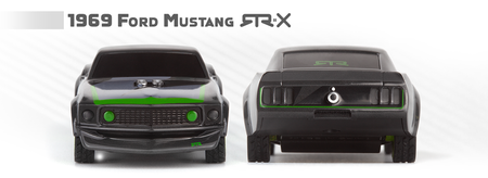 Samochód zdalnie sterowany RC #160980 nano-TTR 1969 Ford Mustang RTR-X Ravaglia Red Model Auto RC