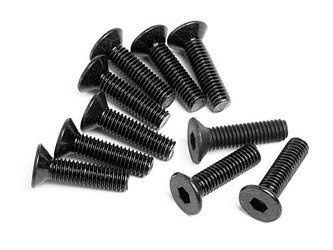 FLAT HEAD SCREW M3x12mm (HEX SOCKET/10pcs) #Z084