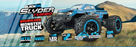 Samochód zdalnie sterowany RC #540201 Slyder MT Turbo 1/16 4WD 2S Brushless - Blue Model Auto RC