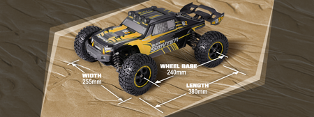 Samochód zdalnie sterowany RC #540226 Smyter DT 1/12 4WD Electric Desert Truck - Yellow Model Auto RC