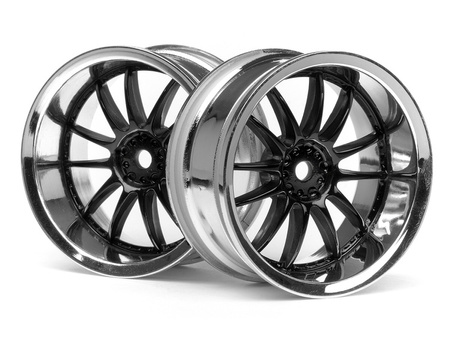 WORK XSA 02C WHEEL 26mm CHROME/BLACK (6mm OFFSET)