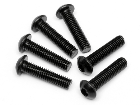 BUTTON HEAD SCREW M6x25mm (HEX SOCKET/6pcs) #94909