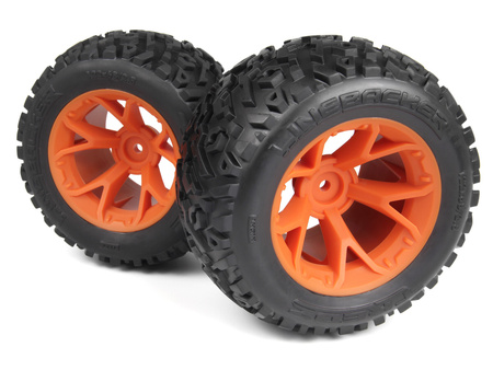 Mounted Linebacker Tire on MT Wheel (Orange/2pcs) #150681