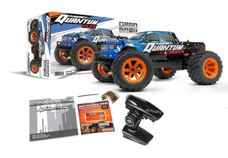 MAVERICK QUANTUM MT FLUX 80A 1/10 4WD BRUSHLESS MONSTER TRUCK BLUE ORANGE #150202