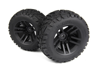 Mounted MixBlok Tire on XT Wheel (Black/2pcs) #150683