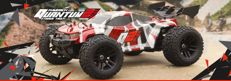 Samochód zdalnie sterowany RC #150407 Quantum2 XT Flux 1/10th Stadium Truck - Red Model Auto RC