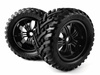 Mounted Goliath Tire on 3251 Tremor Black Wheel #160507