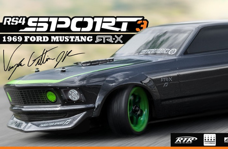 Samochód zdalnie sterowany RC #120102 Sport 3 1969 Ford Mustang VGJR RTR-X Model Auto RC