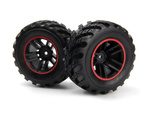 #540326 Spryte Wheels/Tires Assembled (Black/Red)