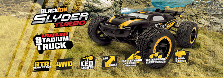 Samochód zdalnie sterowany RC #540219 Slyder ST Turbo 1/16 4WD 2S Brushless - Yellow Model Auto RC
