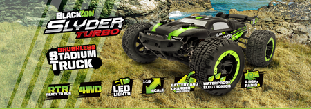 Samochód zdalnie sterowany RC #540214 Slyder ST Turbo 1/16 4WD 2S Brushless - Green Model Auto RC