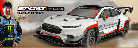 Samochód zdalnie sterowany RC #160375 Sport 3 Flux Ford Mustang Mach-E 1400 Model Auto RC