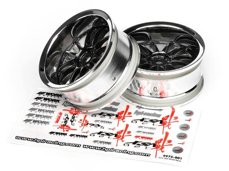 WORK XSA 02C WHEEL 26mm CHROME/BLACK (6mm OFFSET)