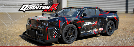 Samochód zdalnie sterowany RC #150350 QuantumR Flux 4S 1/8 4WD Muscle Car - Black/Red Model Auto RC