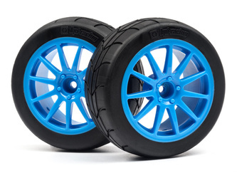 MOUNTED GYMKHANA TIRE/SPEEDLINE CORSE TURINI WHEEL SET (CYAN/2PCS)