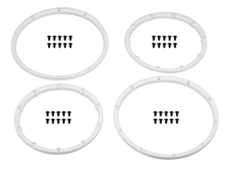 #110545 Wheel Bead Lock Rings (White/For 2 Wheels)