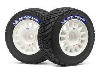 WR8 RALLY OFF-ROAD WHEEL/TIRE SET (WHITE/2PCS)