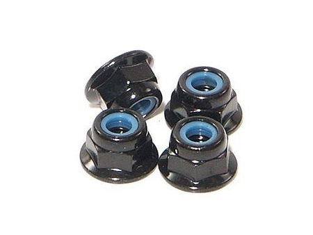 FLANGED LOCK NUT M5 (COUNTERCLOCKWISE/SILVER/4pcs) #Z684