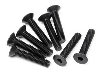 FLAT HEAD SCREW M3x16mm (HEX SOCKET/8pcs) #100557