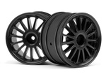 #107972 WR8 Tarmac Wheel Black (2.2inch57X35Mm/2Pcs)