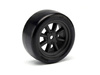 MX60 8 SPOKE WHEEL BLACK (0mm OFFSET/2pcs)