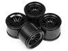 #102824 Ft01 Wheel Set (Black/Front 2Pcs/Rear 2Pcs)